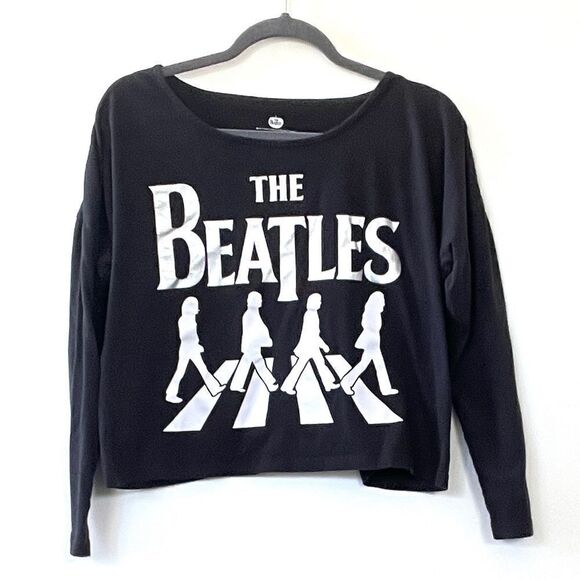 Vintage Official Beatles Crop Long Sleeve Soft Shirt - Picture 2 of 5